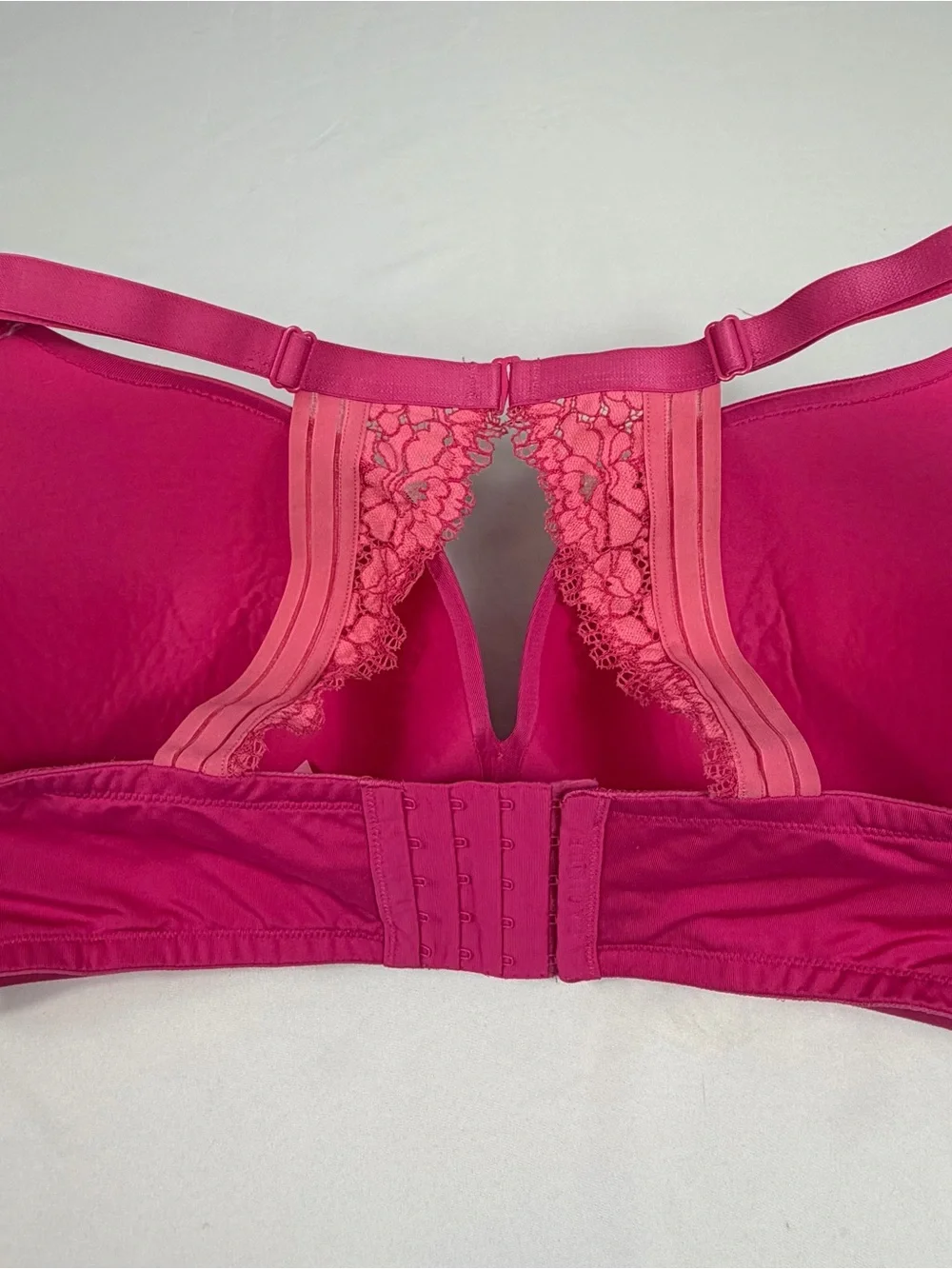 Cacique Lane Bryant Pink 40F Lightly Lined Lace Racerback Bra